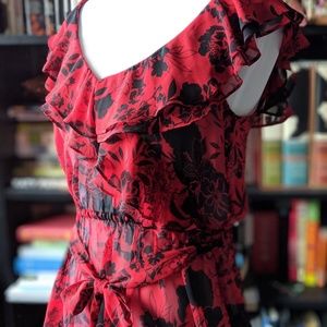 Express Sheer Chiffon Sleeveless Top XS